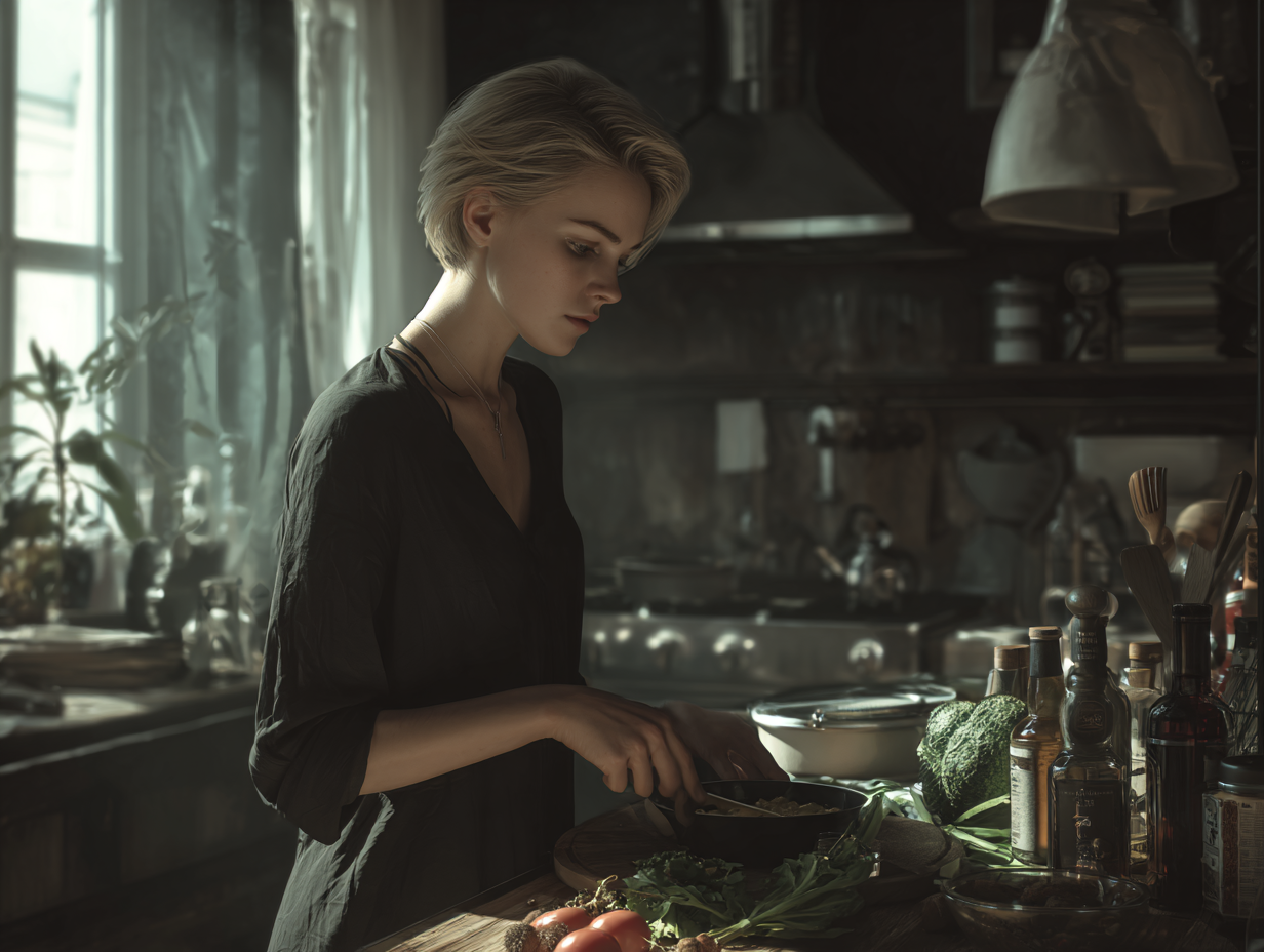 Кухар готує здорову їжу з свіжих інгредієнтів